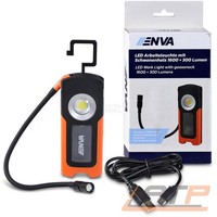 Enva Led Werkstatt Lampe Arbeitsleuchte Mit Schwanenhals 1600+300 Lumen Akku