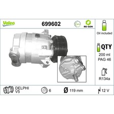 Kompressor Klimaanlage VALEO 699602 für Opel Vectra B CC Astra G Caravan