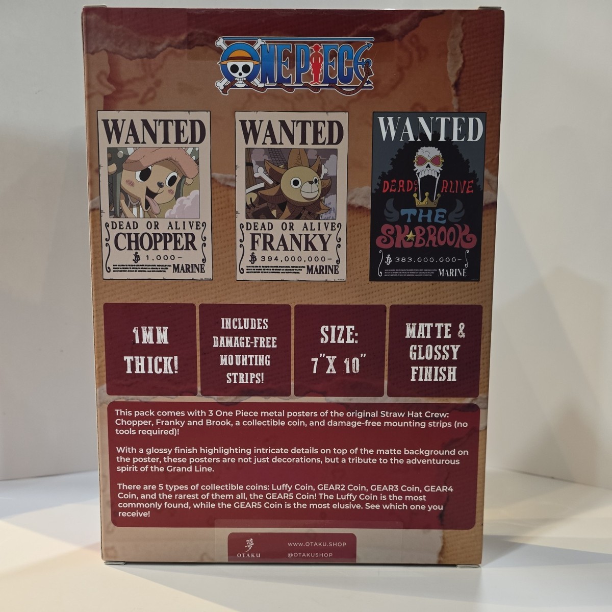 ONE PIECE wanted slete【限定品】 One Piece Limited Edition Metal Wanted Posters (3-Pack)–Chopper