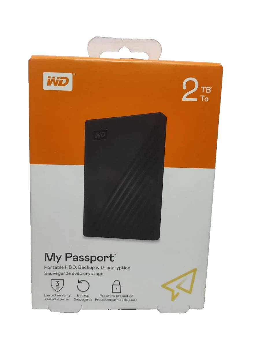 WD 2TB My Passport Black Portable External HDD Storage, PC,Laptop,Xbox& PS BNIB