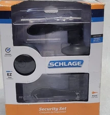 Schlage Single Cylinder Deadbolt  & Keyed Entry Accent Lever Handle Aged Bronze