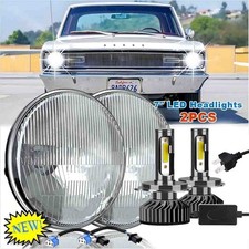 2pcs For Dodge Dart 1964-1976 Dot 7 Inch Round Led Headlights Hi-lo Sealed Beam 2pcs For Dodge Dart 1964-1976 Dot 7 Inch Round Led Headlights Hi-lo Sealed Beam