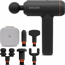 Sharper Image PowerBoost Max Massage Gun LED Display USB-C Rechargeable 6 Heads