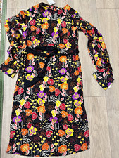 Mango Damen Wickelkleid Midi mehrfarbig Blume...