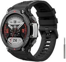 Watch Band Compatible with Amazfit T-Rex 2 Outdoor GPS Smartwatch, Soft Silicone