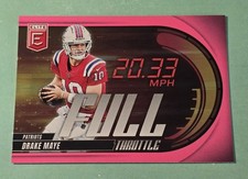 2025 Panini Donruss Elite DRAKE MAYE Full Throttle Pink #24 New England Patriots