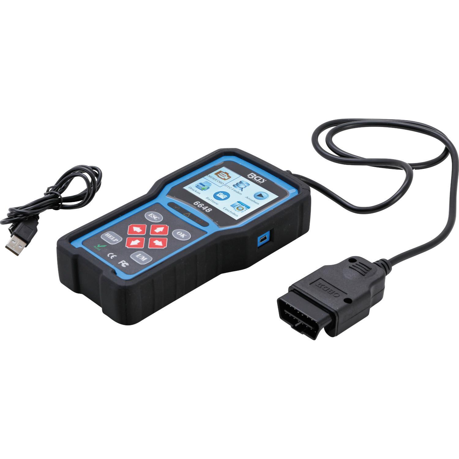 Appareil de diagnostic OBD2 BGS Technic scanner automobile multimarque pour lecteur de code