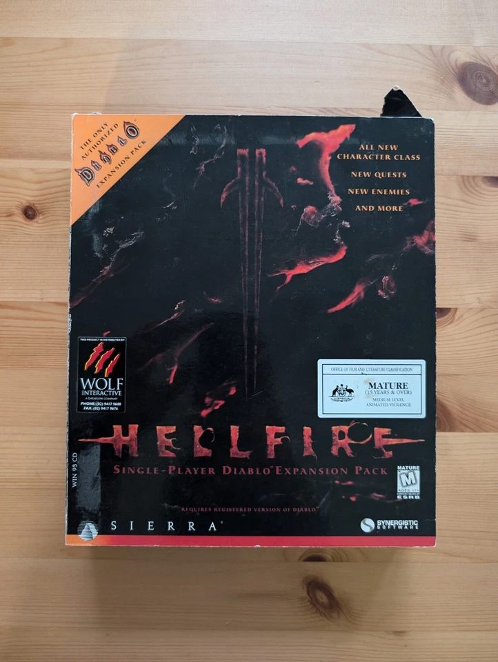 Diablo Hellfire Expansion Pack Gatefold Big Box PC Video Game Completed - Image 2 of 4