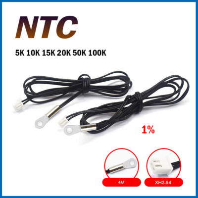 NTC Thermistor Temperatursensor 5K 10K 15K 20K 50K 100K 1% XH 2.54-2P Stecker