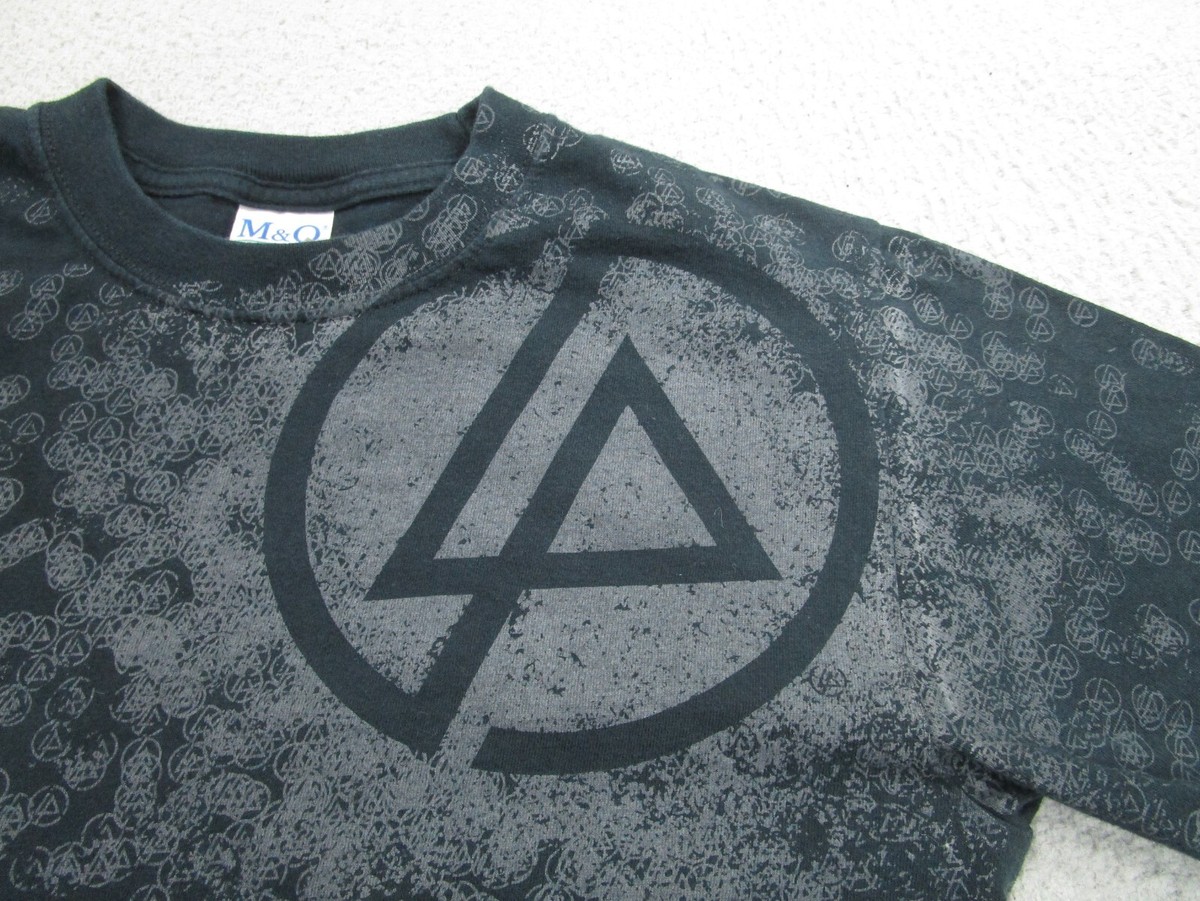 VINTAGE Linkin Park Shirt Mens Small Black AOP All Over Print y2k 