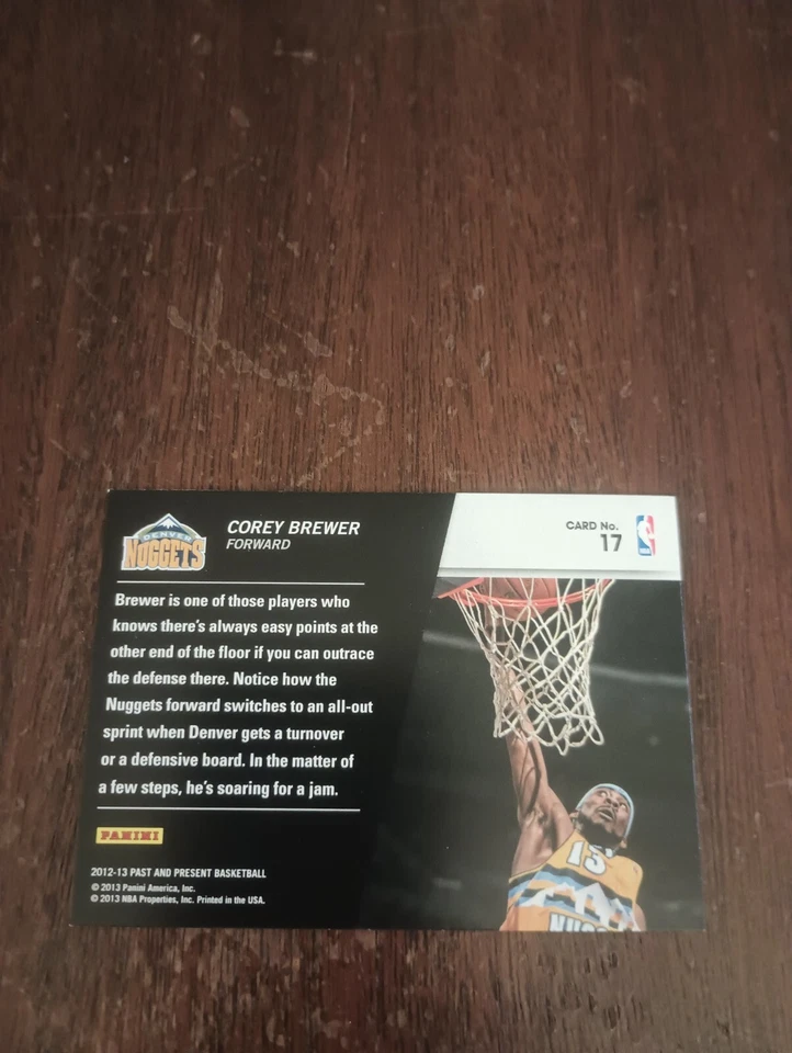 2012-13 Past & Present-(Shattered/Black) #17 Corey Brewer (MINT) - Image 2 of 2