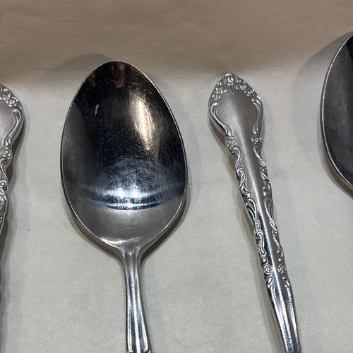 Oneida Bourbon Stainless Hapsburg SSS Glossy Flatware 5 Solid Serving Spoon - Picture 3 of 14
