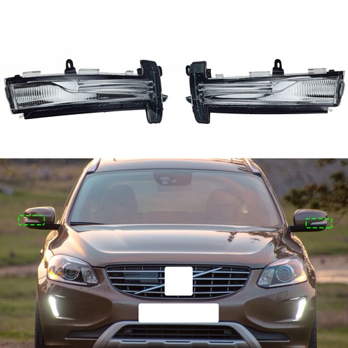 Pair LED Side Door Wing Mirror Lights Turn Signal Lamps For Volvo XC60 2014-2017 - Picture 11 of 11