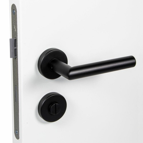 Ferramenta per porte Acciaio Inox Nero Maniglia interna Opaco Camera - Foto 5 di 28