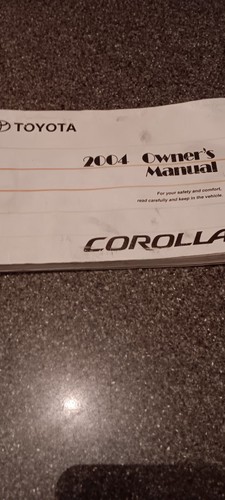 2004 Toyota Corolla Owner's Manual