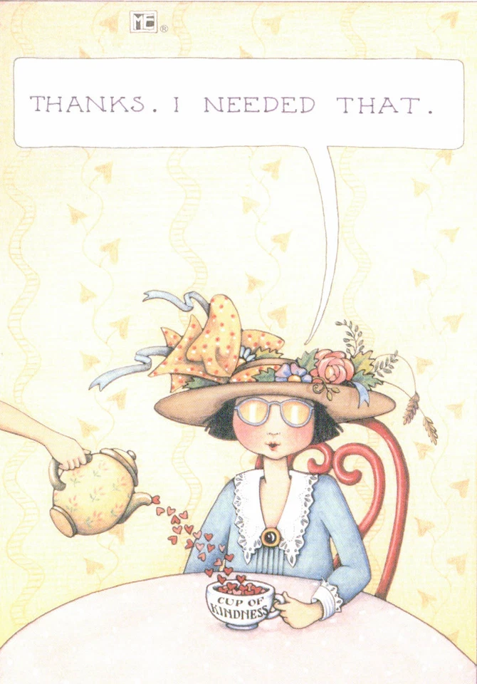 PAPERWORKS Mary Engelbreit-THANKS I NEEDED THAT-Blank Greeting Card/Envelope-NEW!