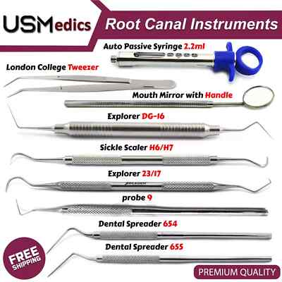 Endodontic Root Canal Instruments Dental Spreader Plugger Explorer Probes Tools