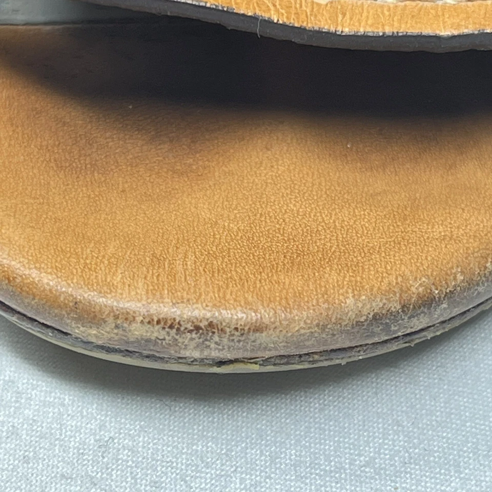 Coach Women's Lucy Strappy Sandals 5.5 Woven Leather Gladiator Back Zip Stiletto - Image 3 of 4