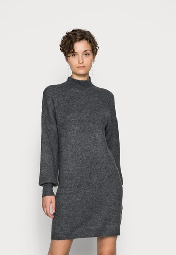 VERO MODA Grey Marl High Neck Jumper Dress Size XS Fitted RRP £52