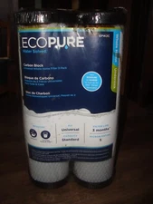 2 Pk ECOPURE Whole House Universal Standard 5 Micron Carbon Block Filter EPW2C