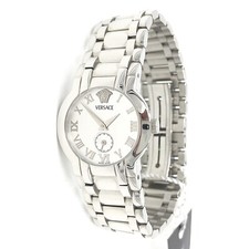 Versace Madison BSQ99 Roman Numeral White Dial Stainless Steel Ladies Watch