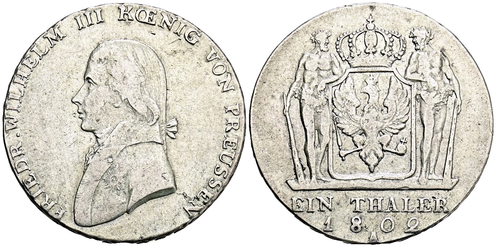 Monedas de plata 1802 año alemán