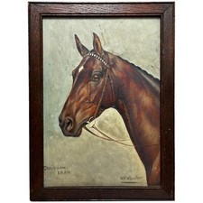 🐴 Equine Portrait of Champion Racehorse Craig an Eran by Walter Herbert Wheeler