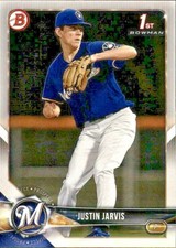 2018 BOWMAN DRAFT 1ST BASE PAPER PROSPECT BD104 JUSTIN JARVIS BREWERS