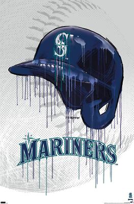 MLB Seattle Mariners - Drip Helmet 22 - Poster