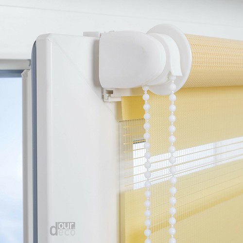 ourdeco® Doppelrollo, Duo-Rollo Mini Klemmfix Rollo Montage ohne Bohren lemon - Bild 4 von 7