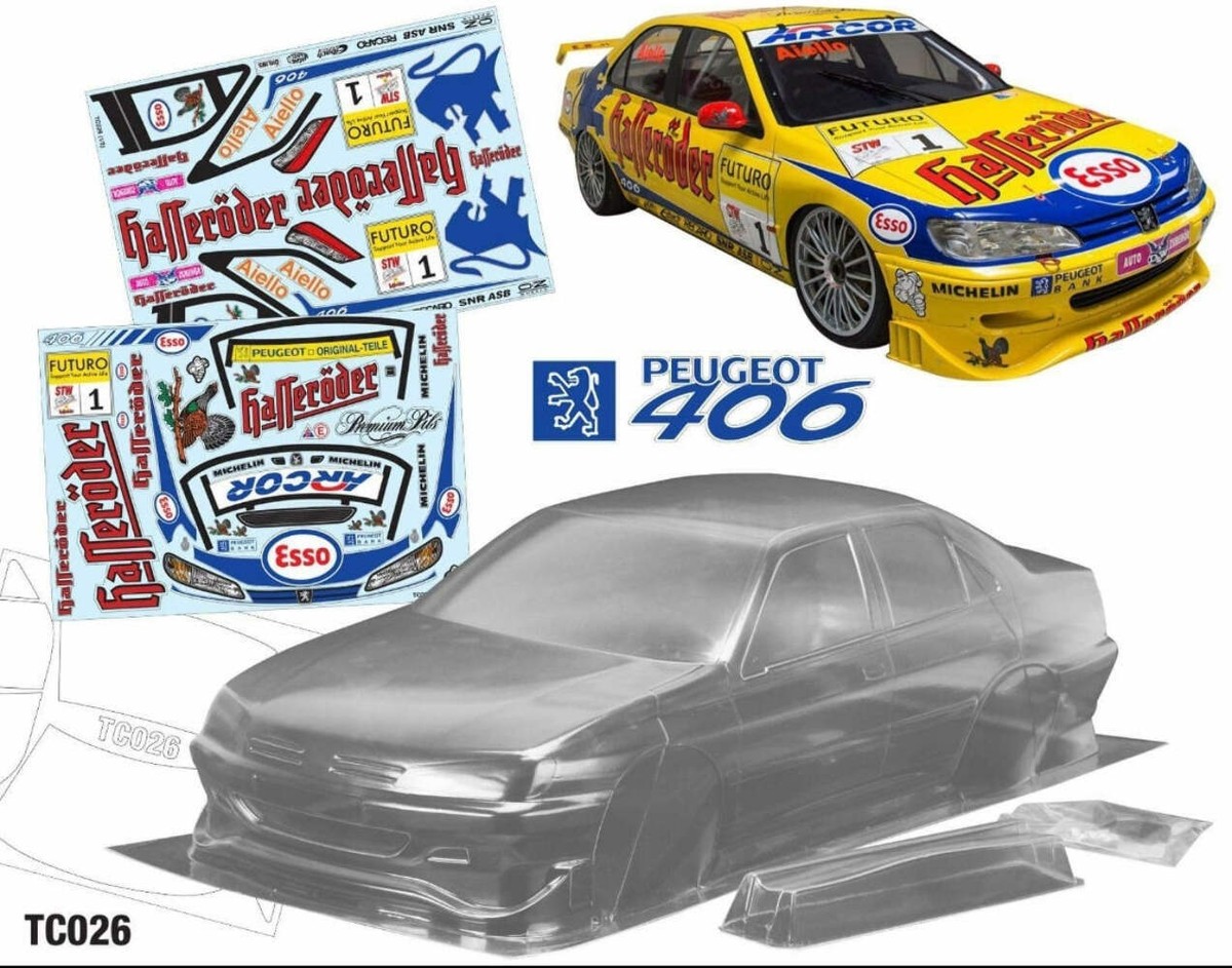 TC026 Peugeot 406 halleroder 190mm replica for Tamiya chassis tt01