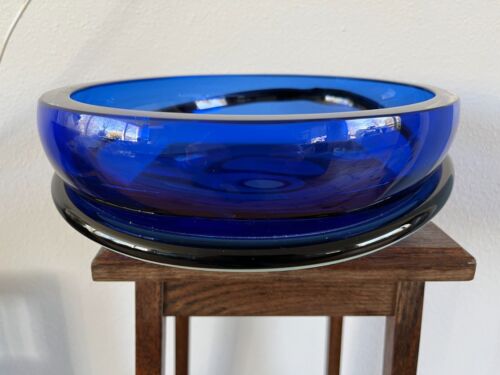 Grand bol en verre Seguso Vetri d'Arte Murano Sommerso années 60 - Photo 6 sur 9