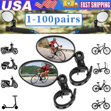 Bike Mirror Rotaty Round MTB Road Handlebar Bicycle Rear View Glass Cycling USA