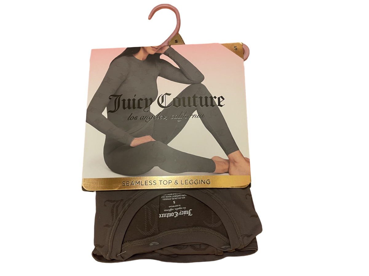Juicy Couture 2 Piece Seamless Top & Legging Set Grey | eBay