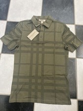 NWT 100 AUTH Burberry London 'Auden' Tonal Check Piqu  Polo Shirt
