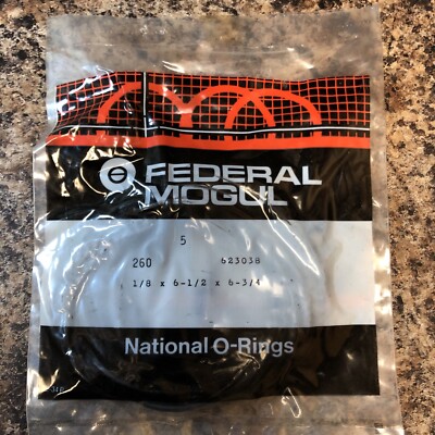 Federal-Mogul 260 O-Ring, Round, Black, 1/8 Cross Section 6 1/2 ID 6 3/4 OD F+S!