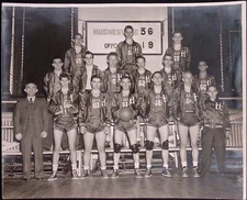 c1950s Hughesville High School Basketville Team Group Photo 8 x 9.75"