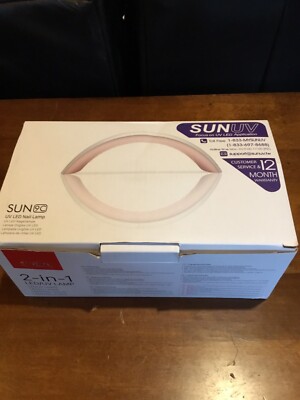 SUNUV 2-in-1 UV LED Nail Lamp with 2 Timers in Pink ( SUN9C ) New In Box
