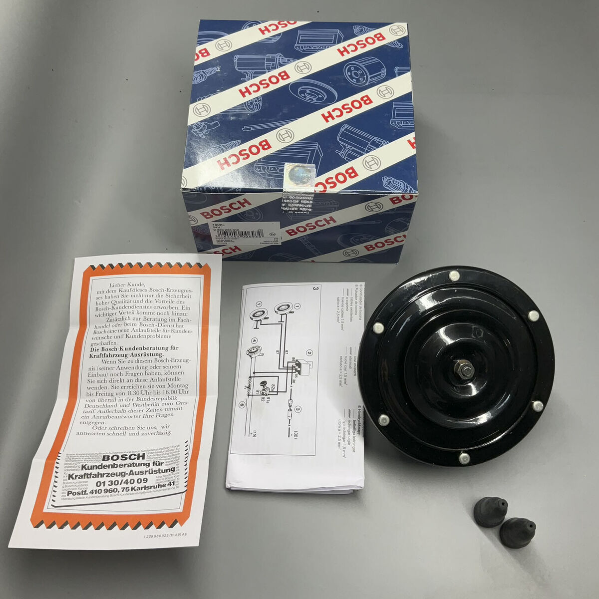 BOSCH GENUINE Supertone Black Air Horn 24V For DAF MAN VOLVO BOSCH GENUINE Supertone Black Air Horn 24V For DAF MAN VOLVO