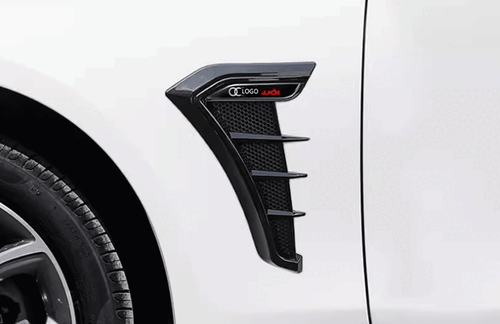 For Audi General Bright Black Air Flow Vent Side Fender Decor Sticker Trim 2pcs - Bild 7 von 10