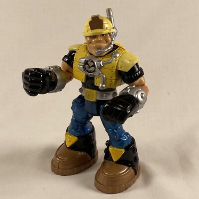 Fisher Price Rescue Heroes Jack Hammer Power Max 6'' Yellow Action Figure
