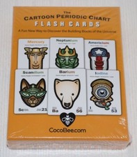 CARTOON PERIODIC CHART FLASH CARDS, 59 Jumbo Cards, Factory Sealed, NIB