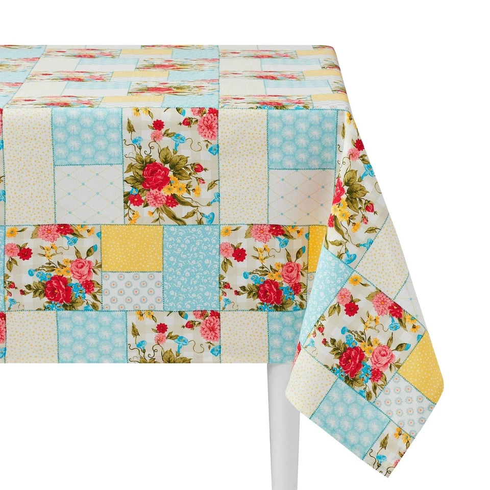 The Pioneer Woman Sweet Rose Patchwork Fabric Tablecloth, 60" W x 102" L - Image 2 of 4