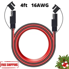 4FT 12V SAE to SAE 16AWG Quick Disconnect Extension Cable Cord Battery Charger
