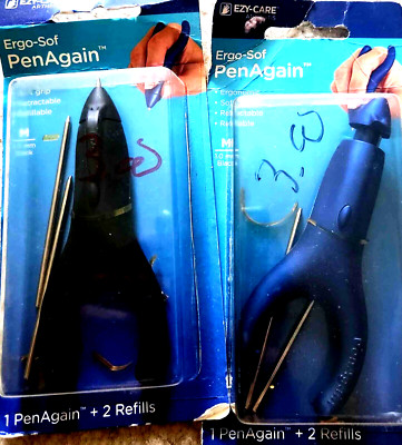 Ezy Care Ergo Sof Pen Again Medium 1.0 mm Black Ink two refills