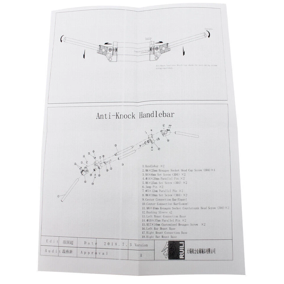 22mm Lenker Handlebar Anti-Vibration für Yamaha Raptor 350 660 700 Banshee 350 - Bild 3 von 4