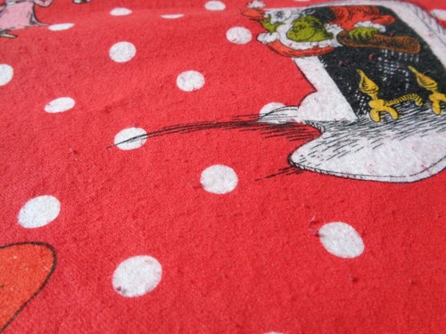 PB TEEN Dr Suess Grinch lenzuolo matrimoniale piatto flanella Natale ceramica fienile - Foto 11 di 12