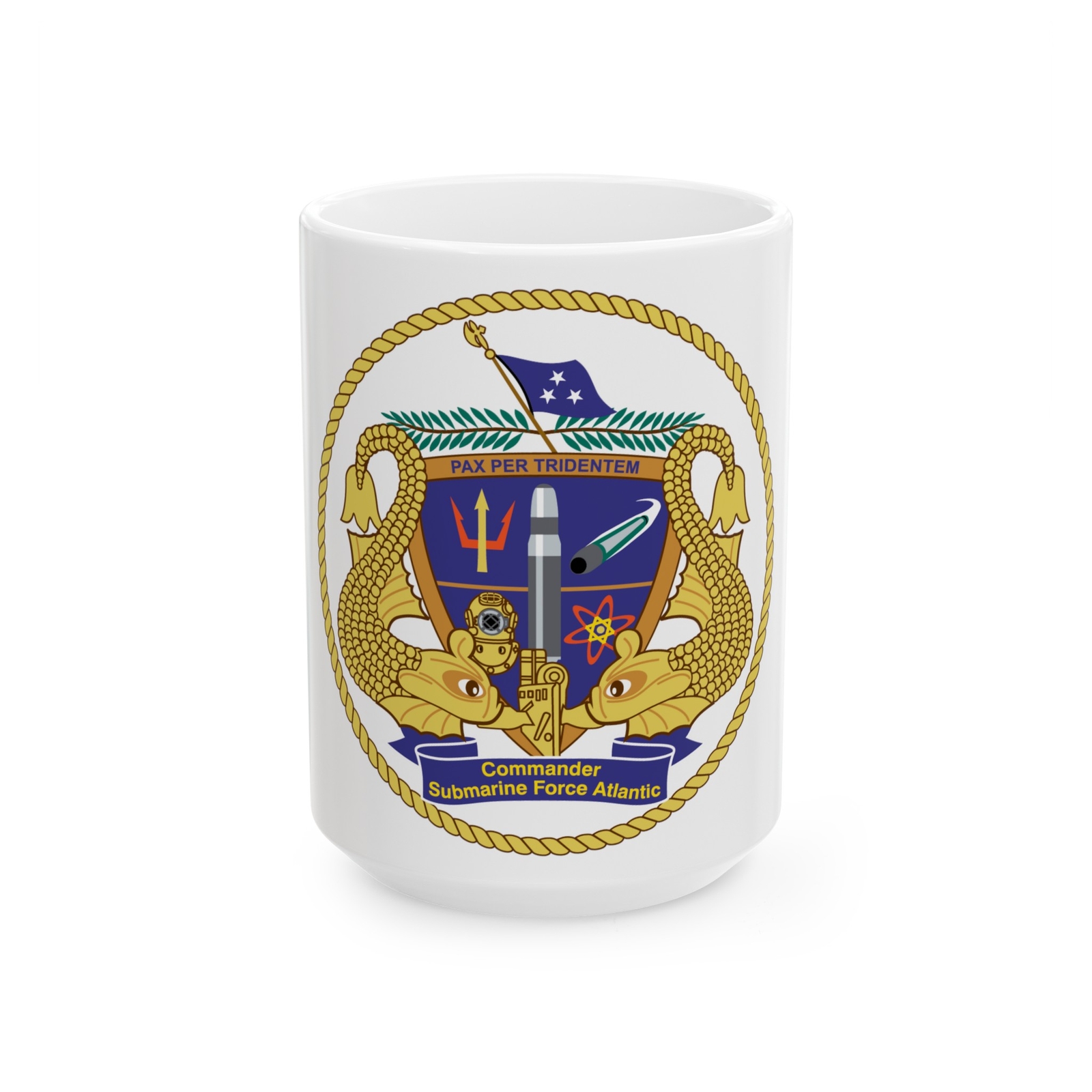 COMSUBLANT Atlantic Crest (U.S. Navy) White Coffee Mug