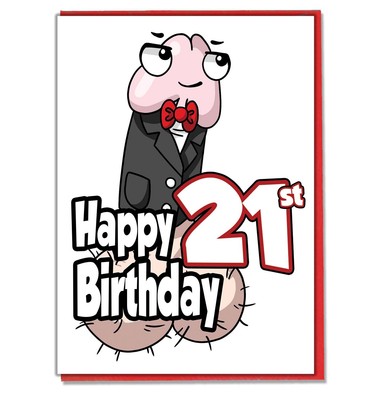 Divertente Willy 21st Compleanno Scheda Donna Amico Bff Moglie Fidanzata Ebay