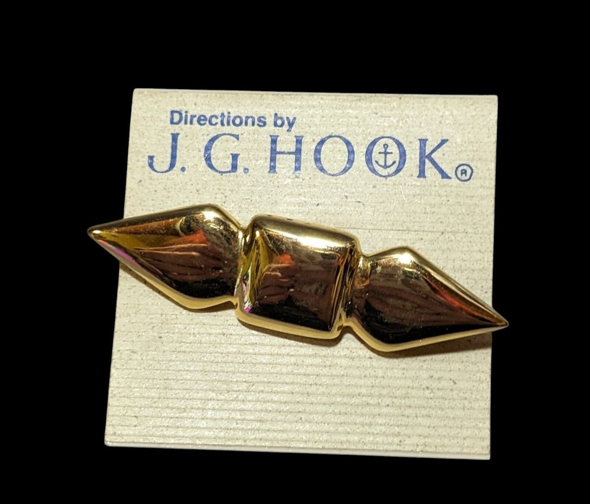 Vintage Gold Tone J.G. Hook Geometric Brooch | eBay